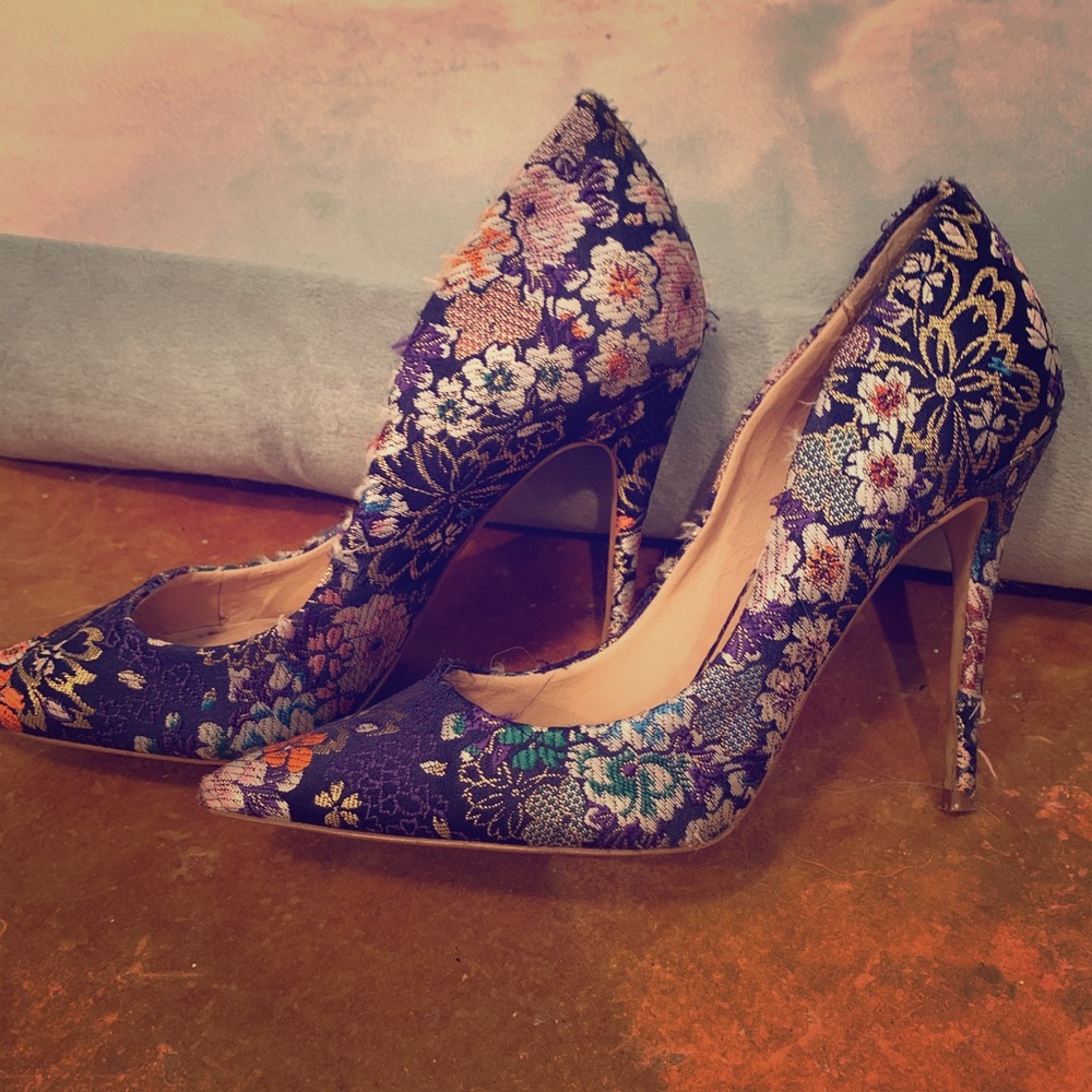 Steve Madden Silk Stiletto Heels
